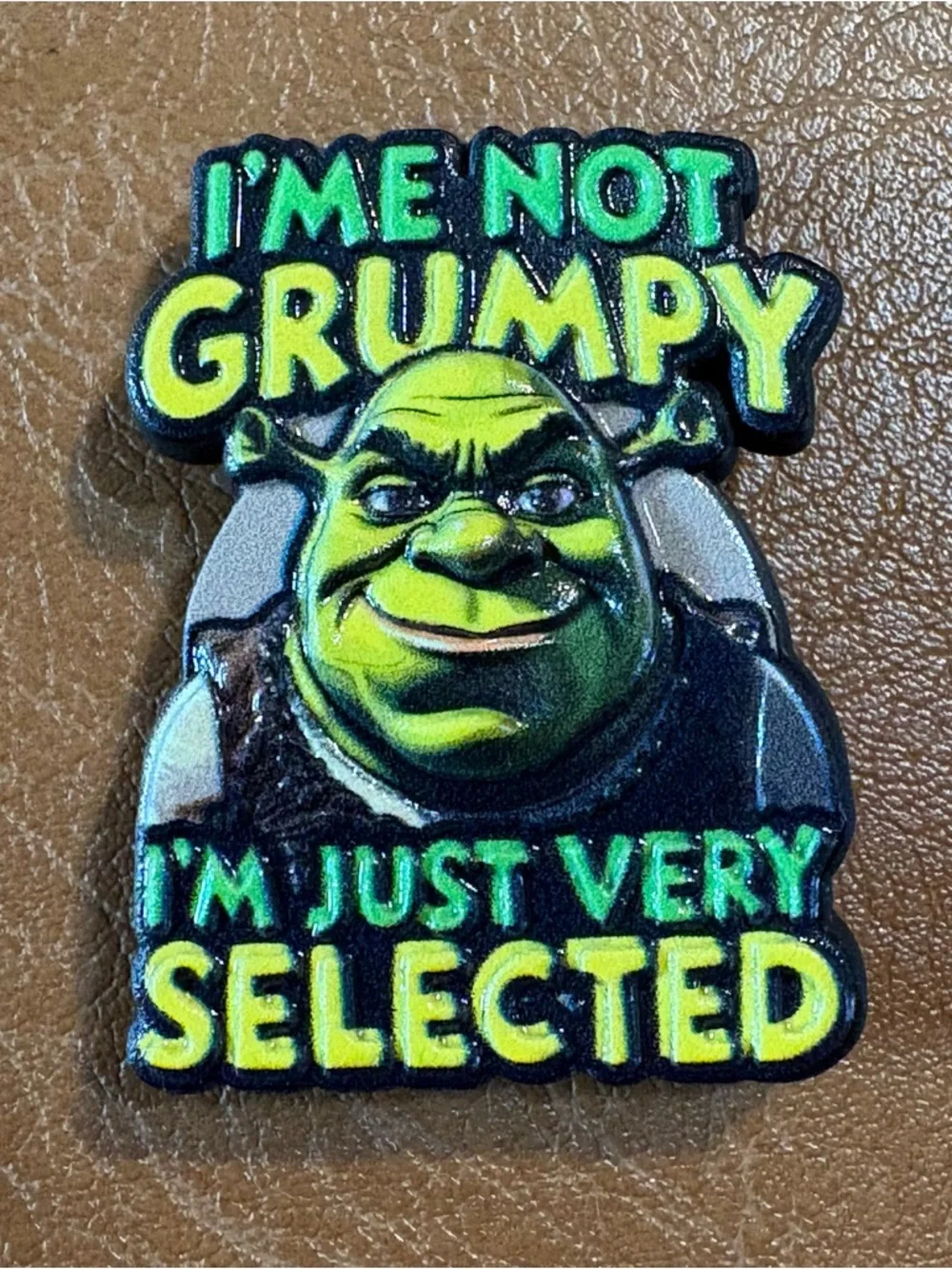 Shrek I’m Not Grumpy, I’m Just Very Selected Croc Charm - Picture 3 of 4